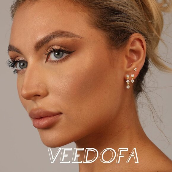 🆕 Women Gold Small Hoop Earrings Trendy Chunky Multiple Piercing Jewelry Gift - Picture 7 of 7